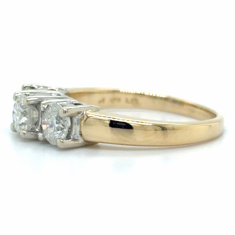 Estate 0.99cttw Diamond Past, Present, Future Anniversary Band