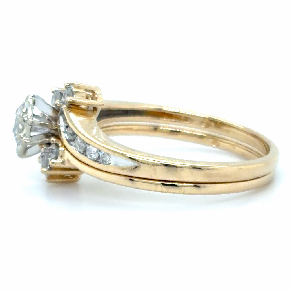 Estate Marquise Diamond Wedding Set