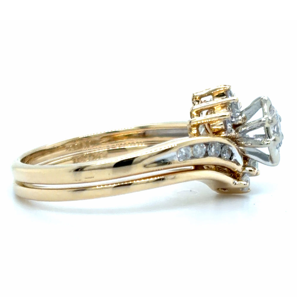 Estate Marquise Diamond Wedding Set