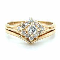 Estate 0.26cttw Diamond Wedding Set