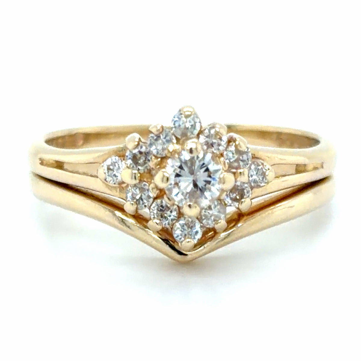 Estate 0.26cttw Diamond Wedding Set