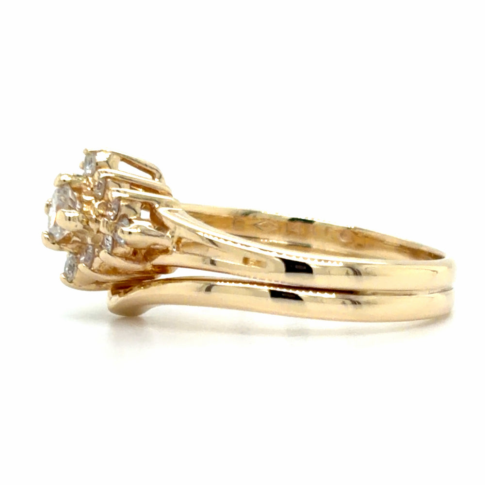 Estate 0.26cttw Diamond Wedding Set