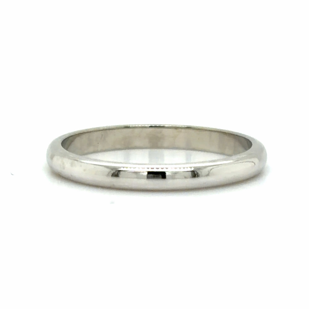 Estate size 6 White Gold Band