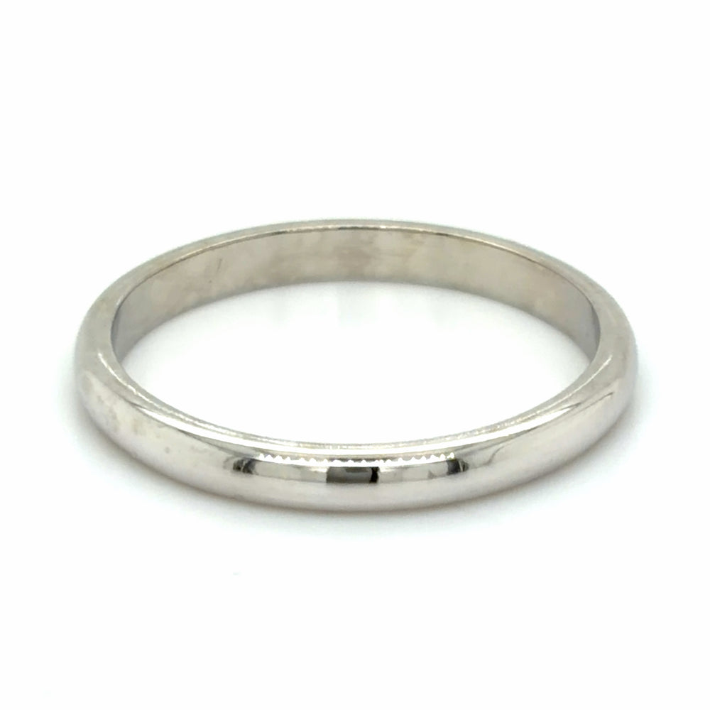 Estate size 6 White Gold Band