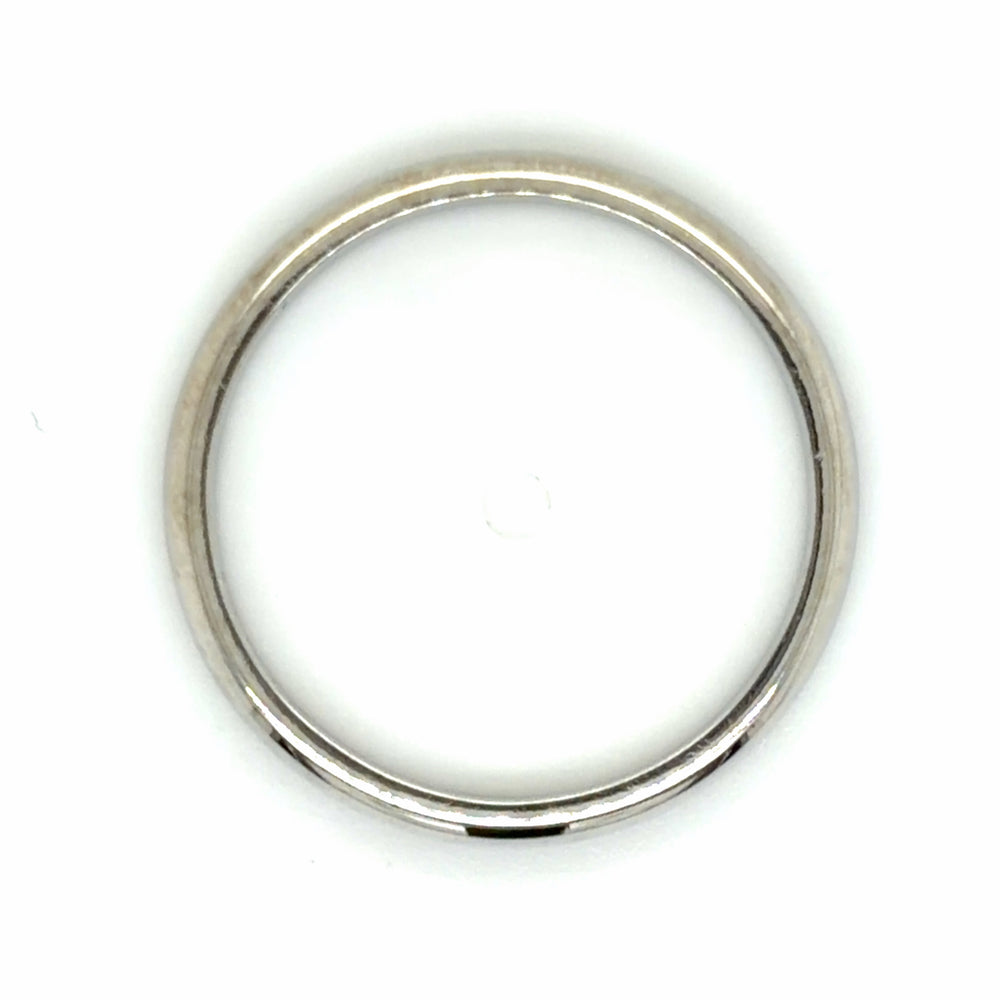 Estate size 6 White Gold Band