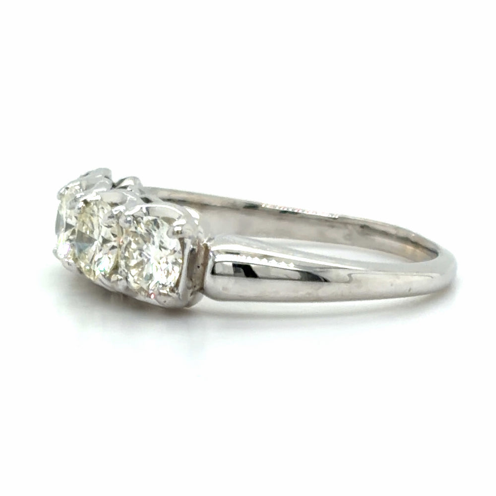 Estate Vintage Style 4-Stone Wedding Band