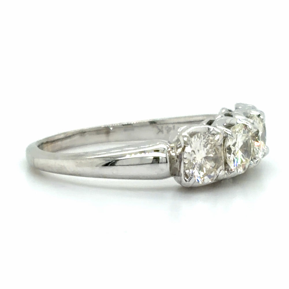 Estate Vintage Style 4-Stone Wedding Band