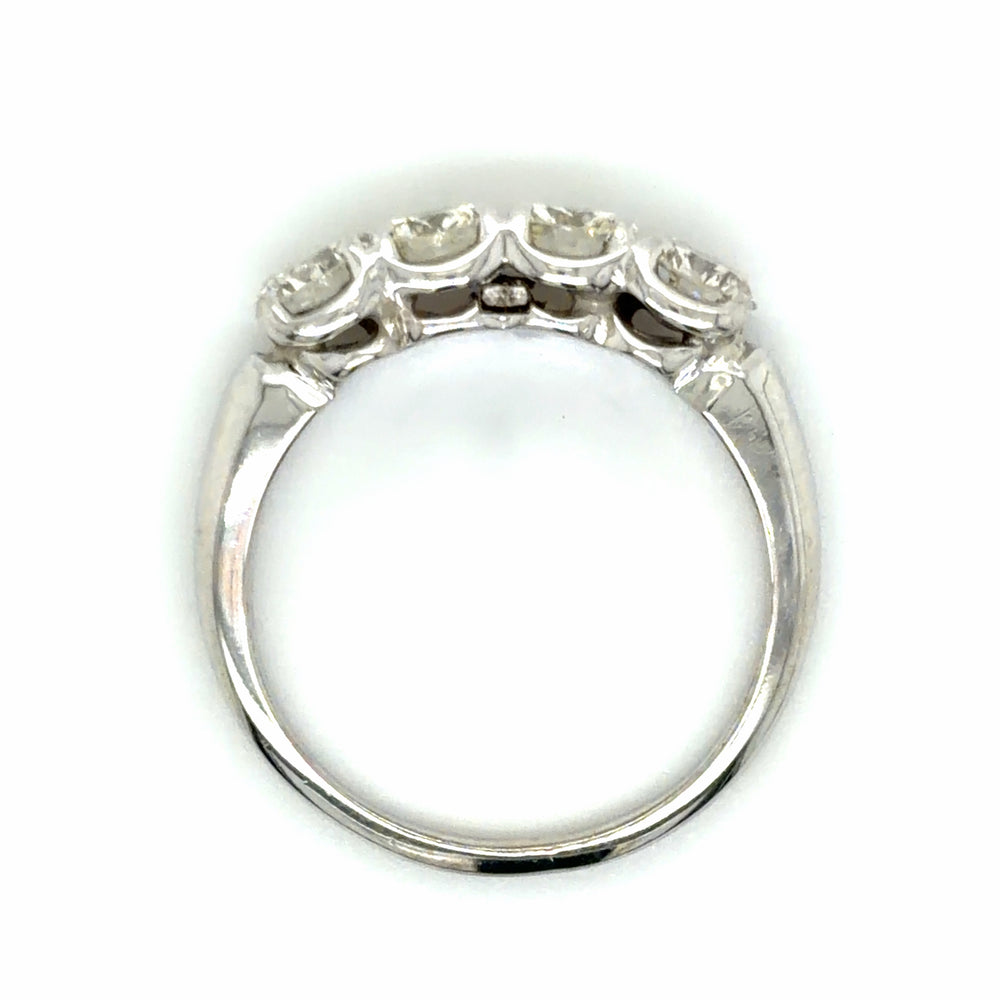 Estate Vintage Style 4-Stone Wedding Band