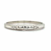 Estate Diamond Cut Vintage Wedding Band