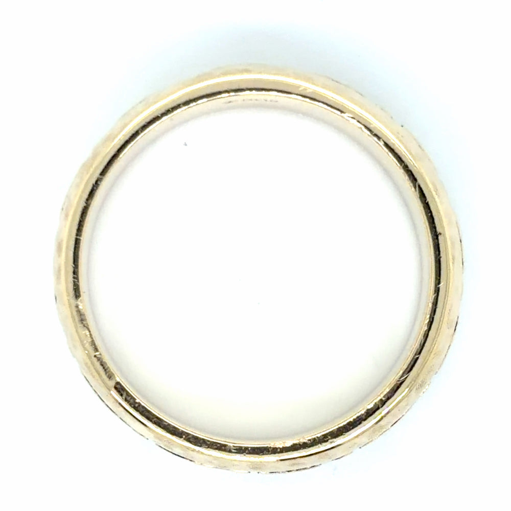 Estate size 10.5 Greek Key Textured Wedding Band