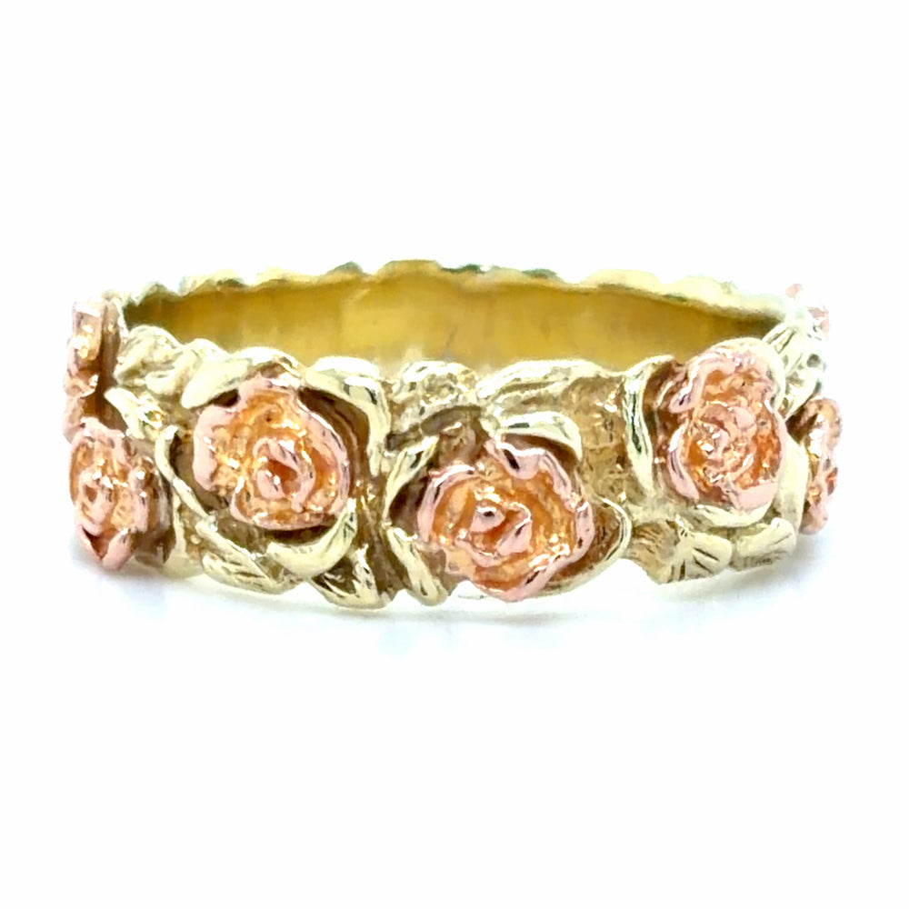 Estate size 5.5 Rose Design Wedding Band