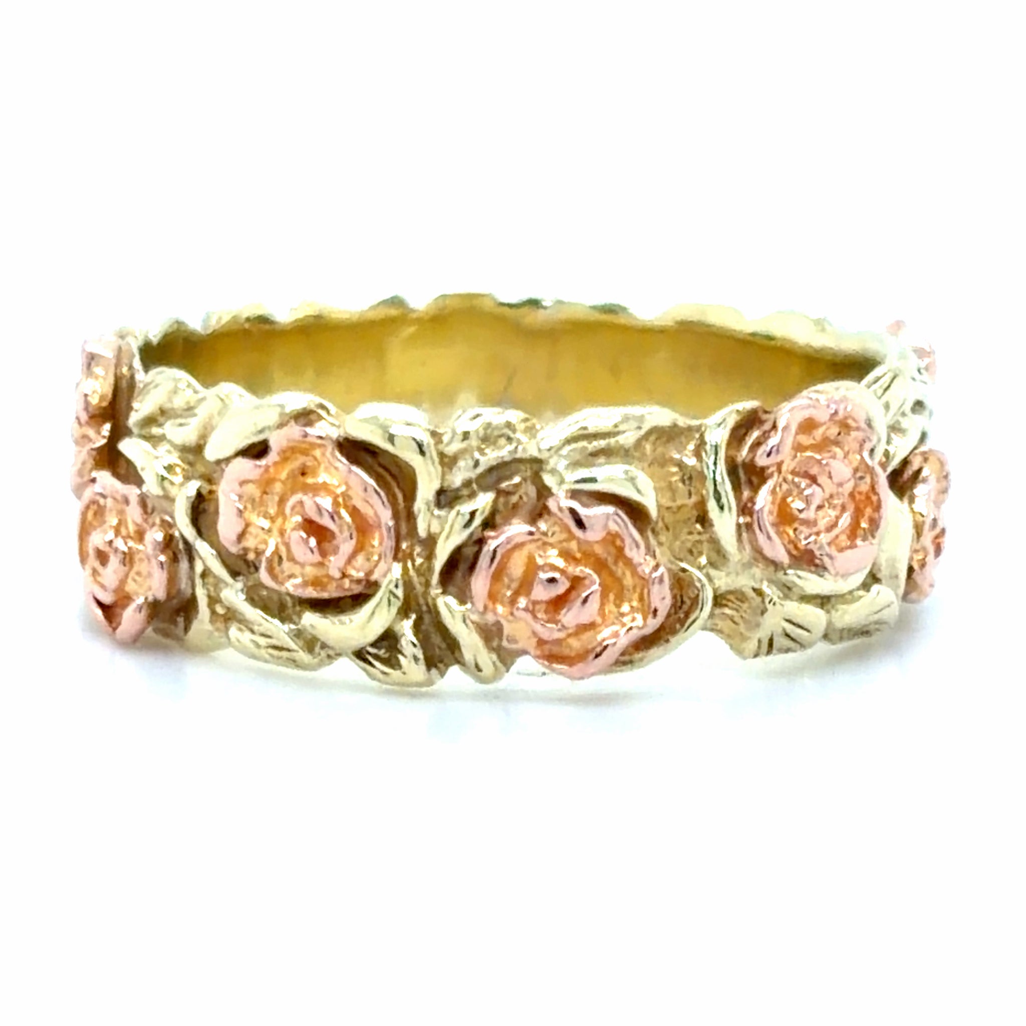 Estate Rose Design Wedding Band