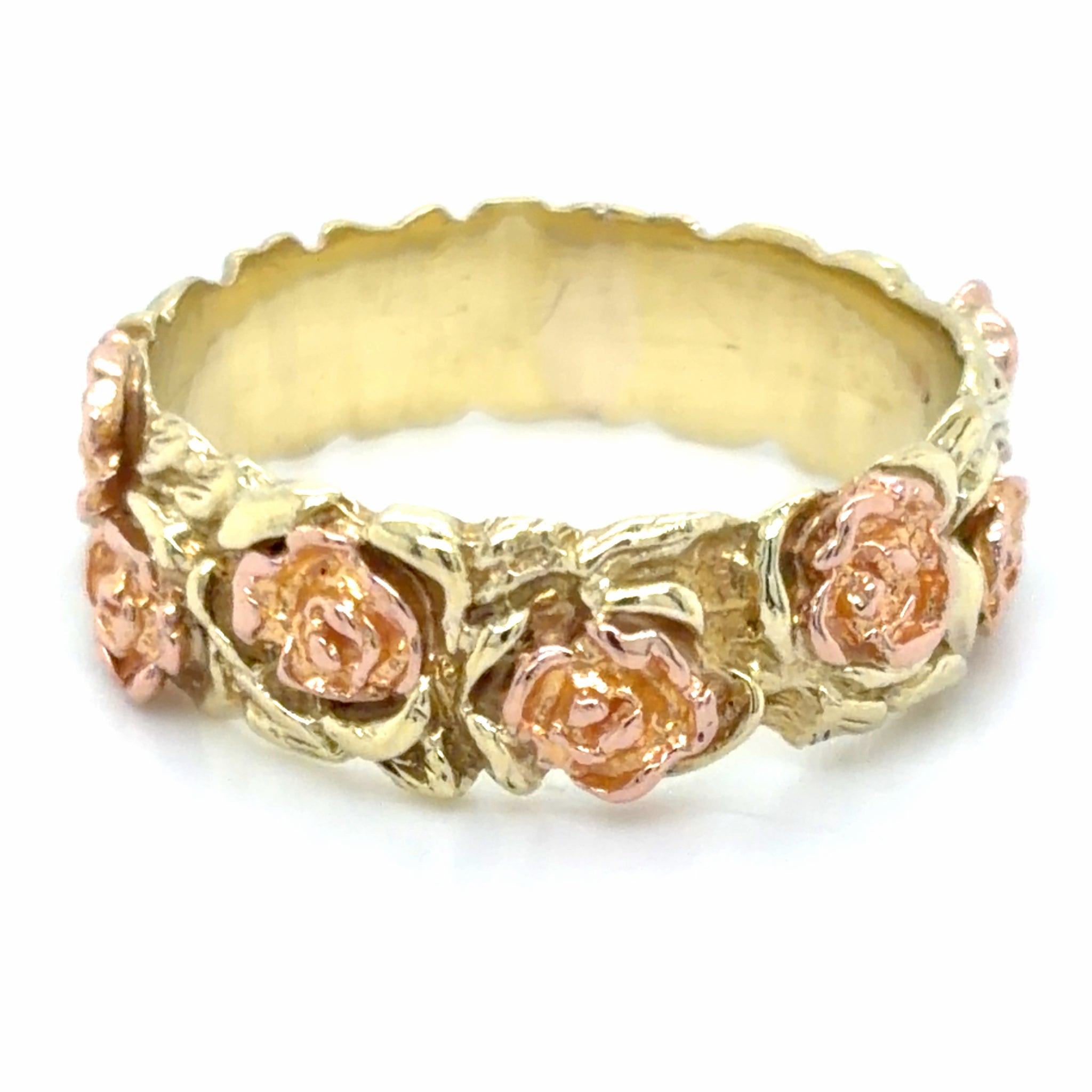 Estate Rose Design Wedding Band