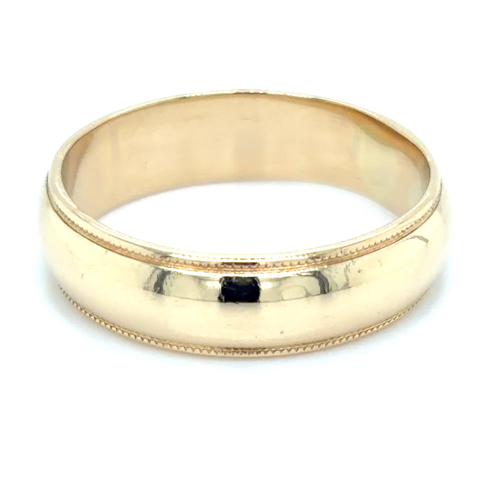 Estate size 9.5 Milgrain Edged Wedding Band