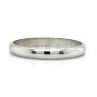 Estate size 8.5mm White Gold Wedding Band