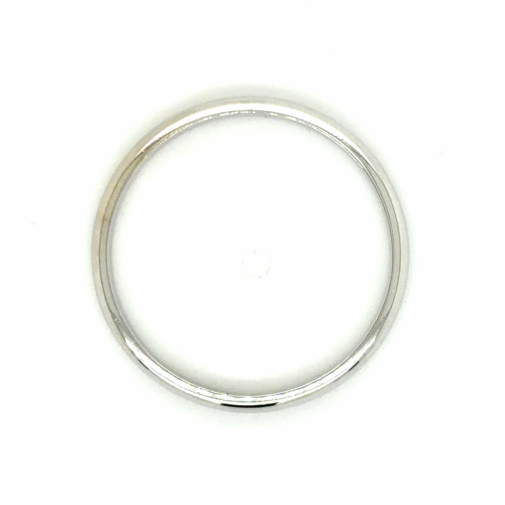 Estate size 8.5mm White Gold Wedding Band