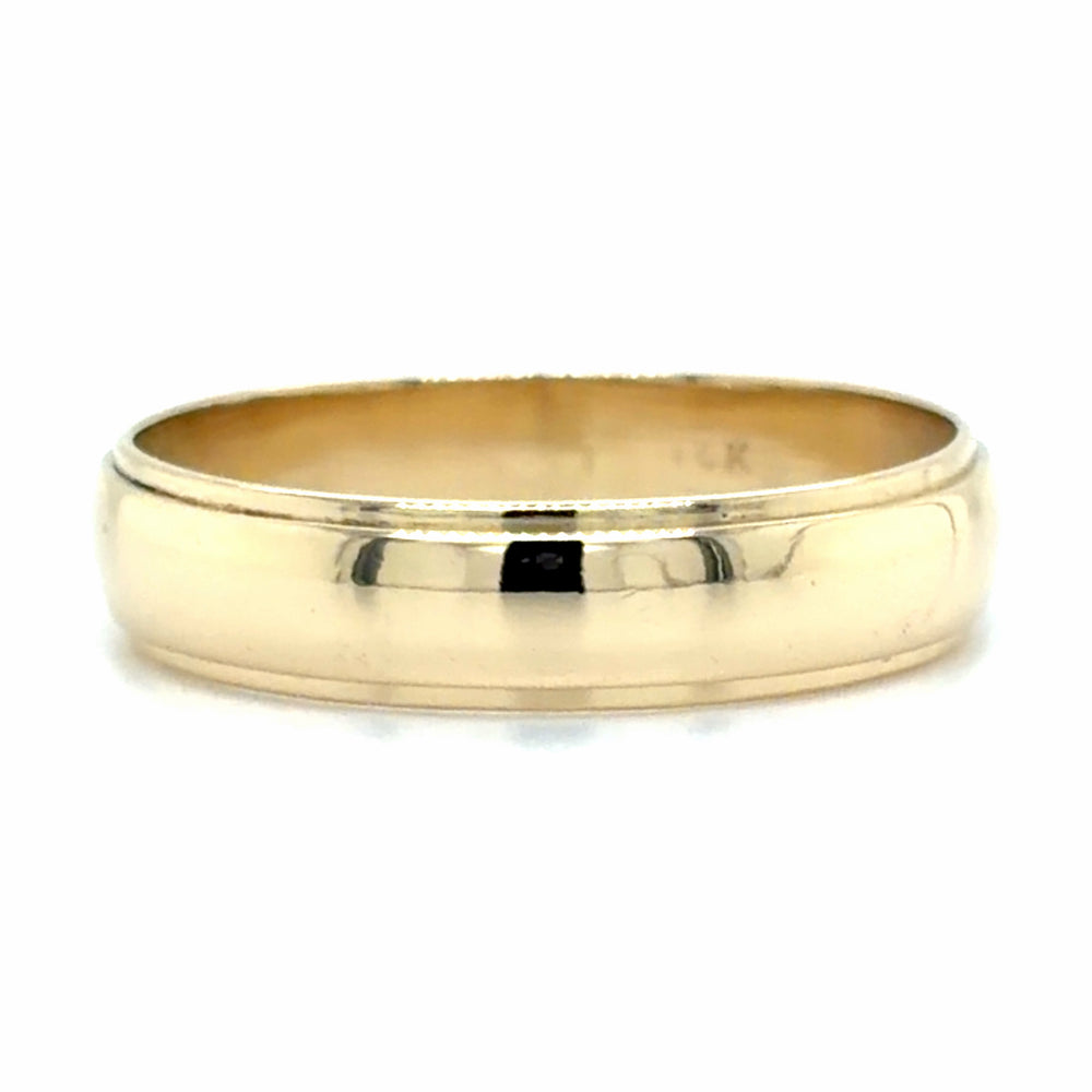 Estate size 9.5 Step Edge Wedding Band
