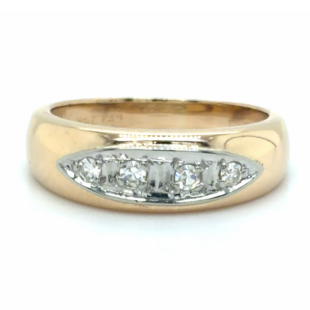 Estate size 6 Single Cut Diamond Band