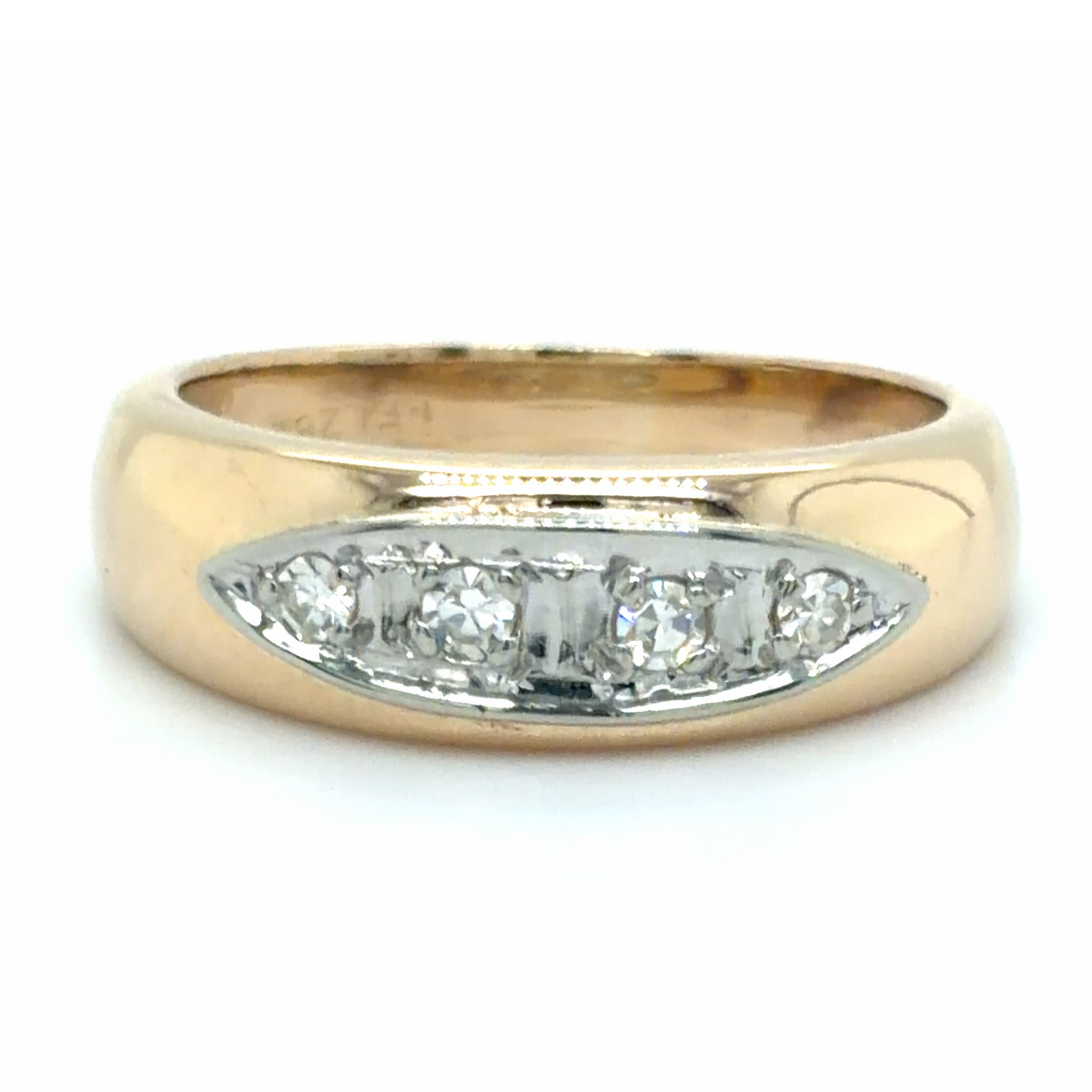 Estate size 6 Single Cut Diamond Band