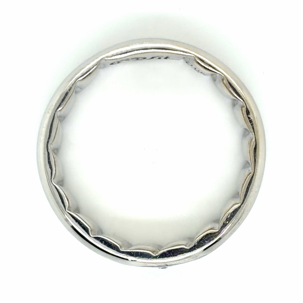 Estate size 9.5 White Gold M-Fit Wedding Band
