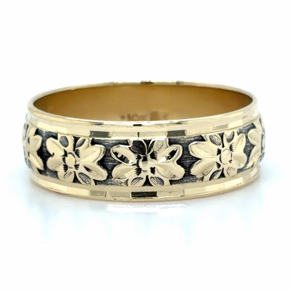 Estate size 10 Forget Me Not Wedding Band