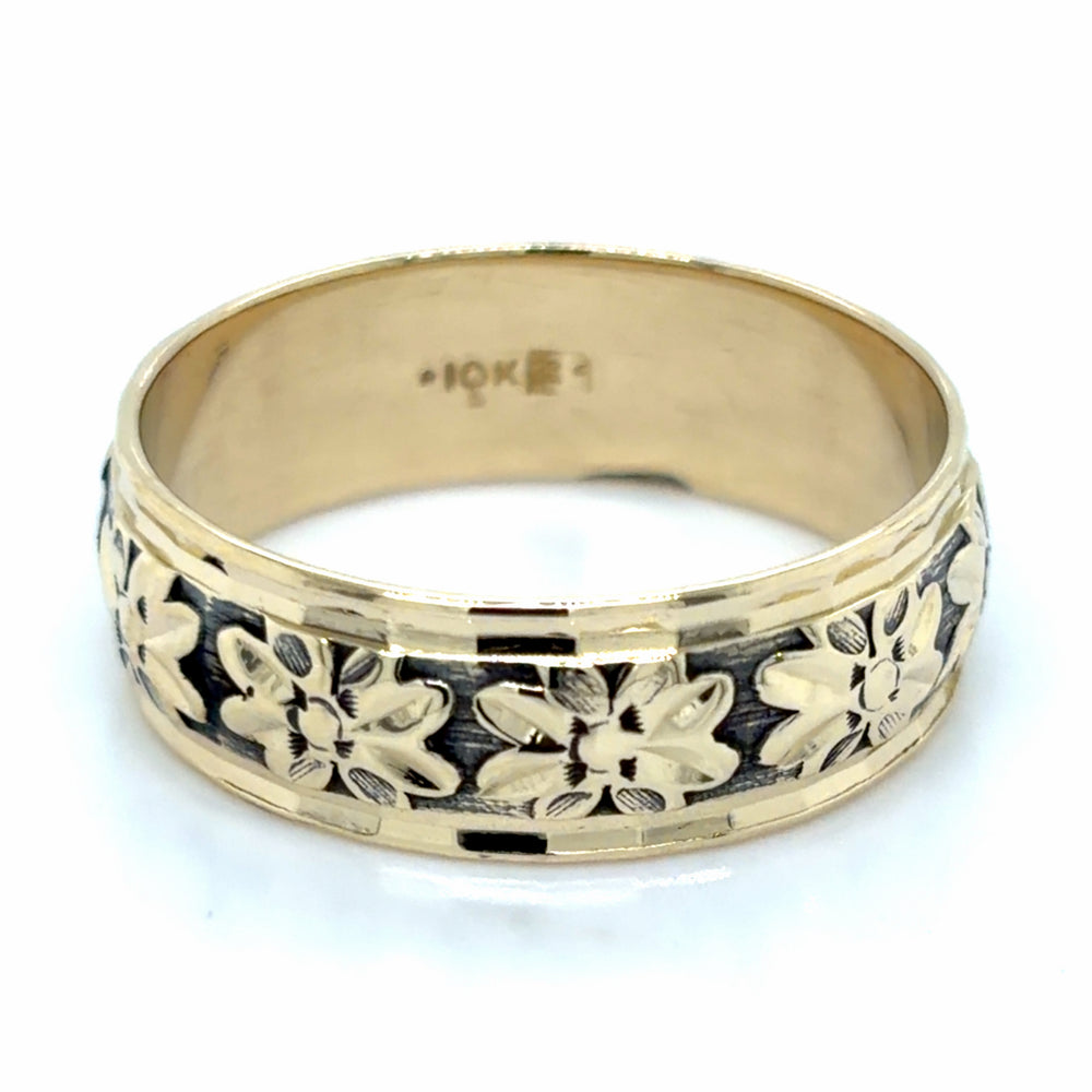 Estate size 10 Forget Me Not Wedding Band