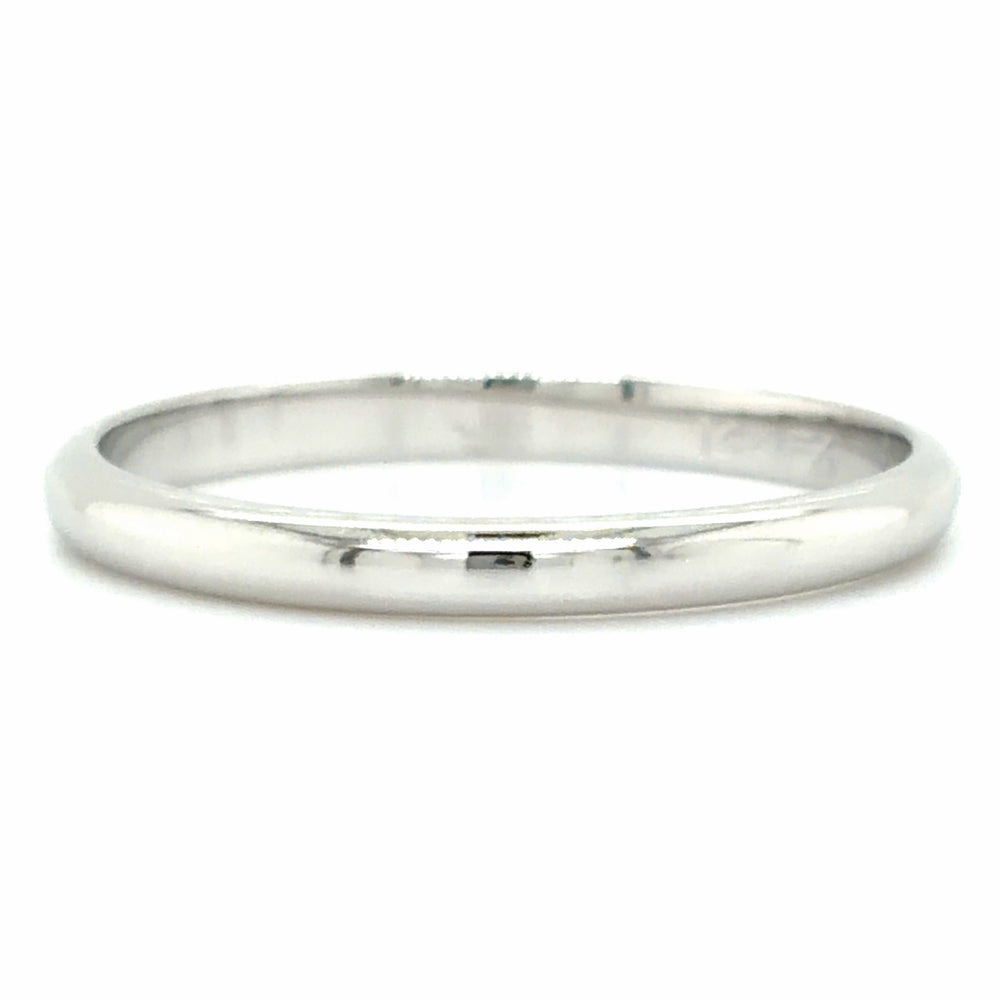 Estate size 8 White Gold Band