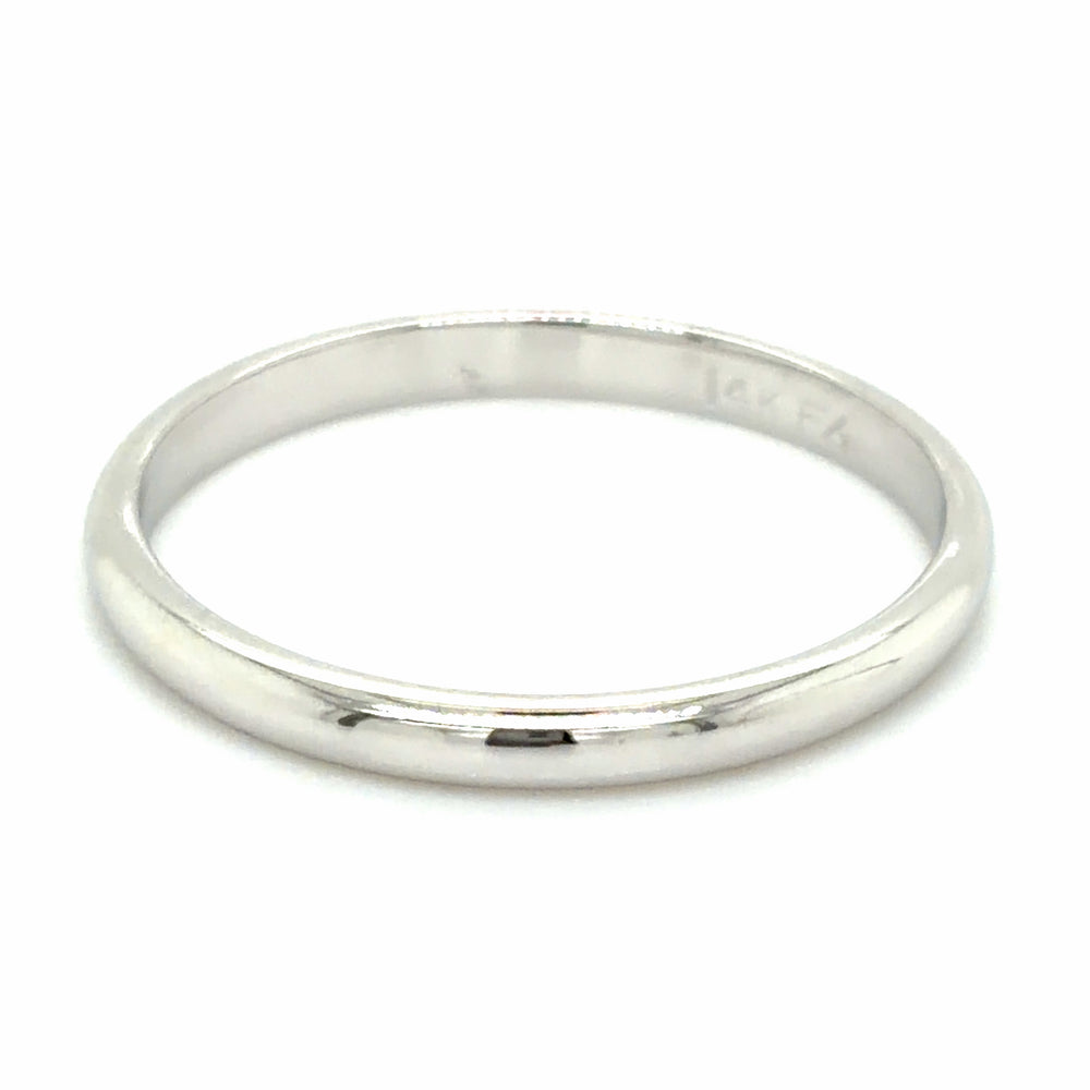 Estate size 8 White Gold Band