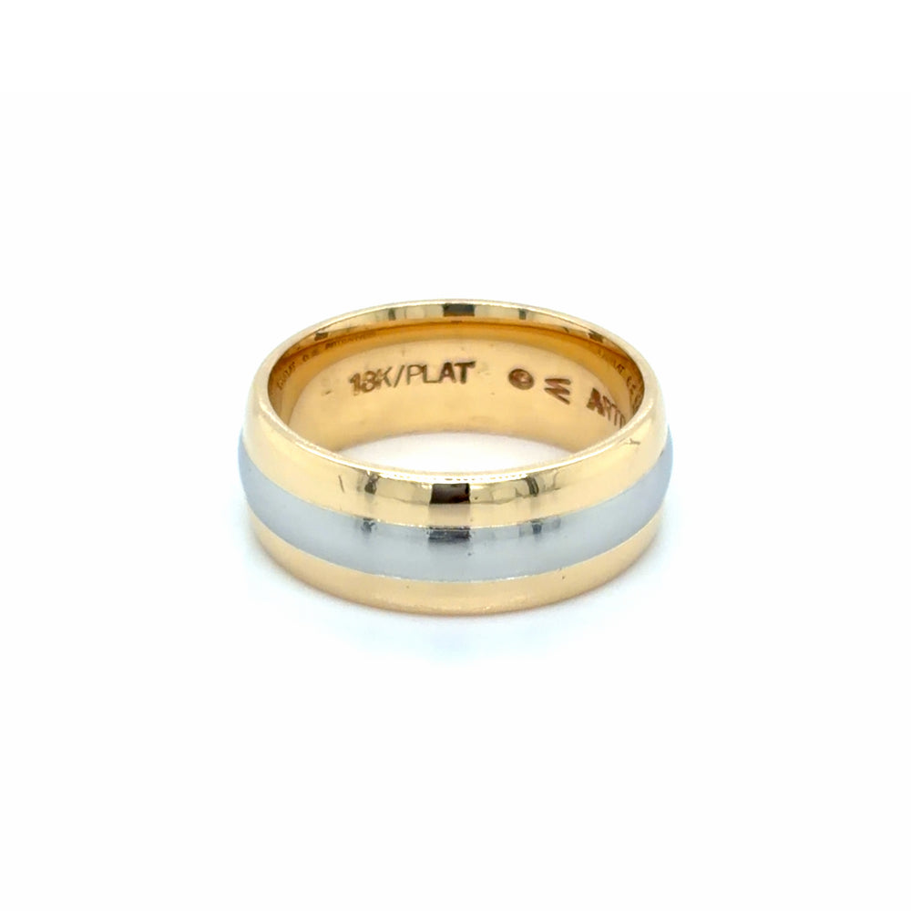 Estate 18K Gold & Platinum Wedding Band
