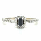 Estate White Gold Black Onyx Ring