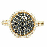 Estate Black & White Diamond Cluster Ring