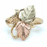 Estate Tri-Color Gold Grapes with Grape Leaf Ring