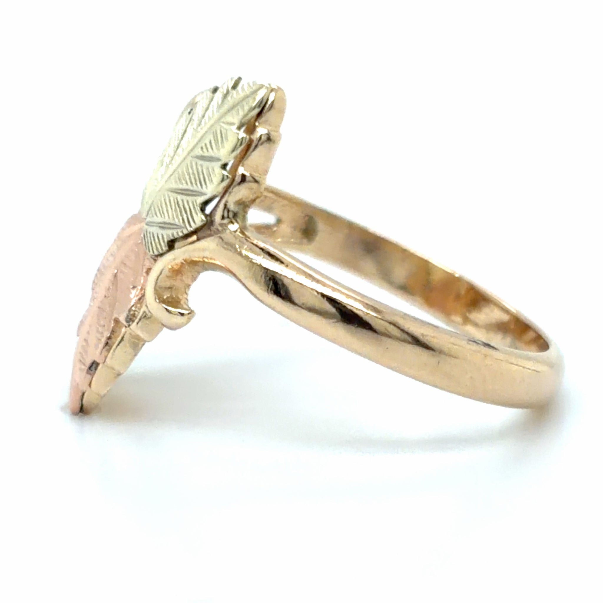 Estate Tri-Color Gold Grapes with Grape Leaf Ring