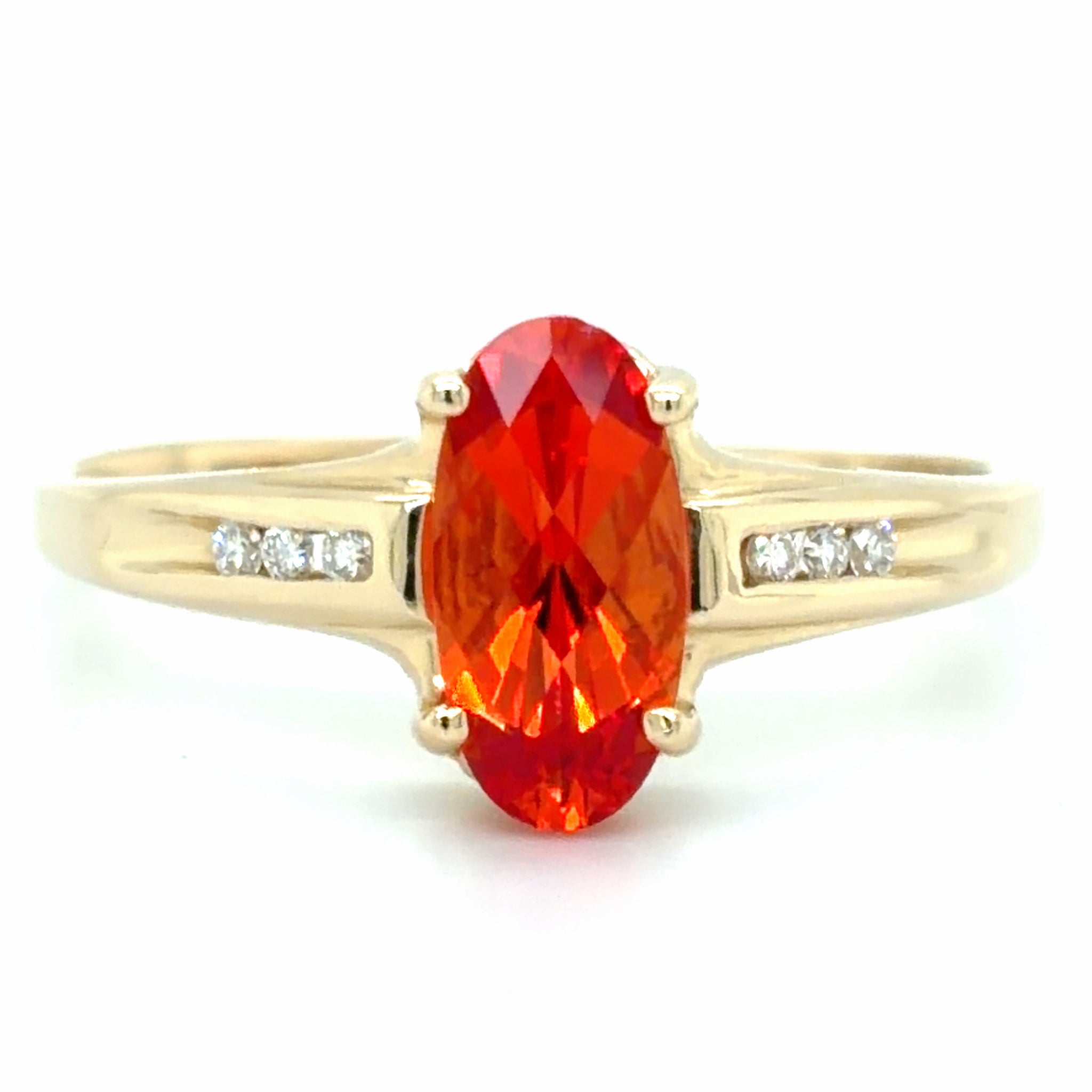 Estate Created Padparadscha Sapphire Ring