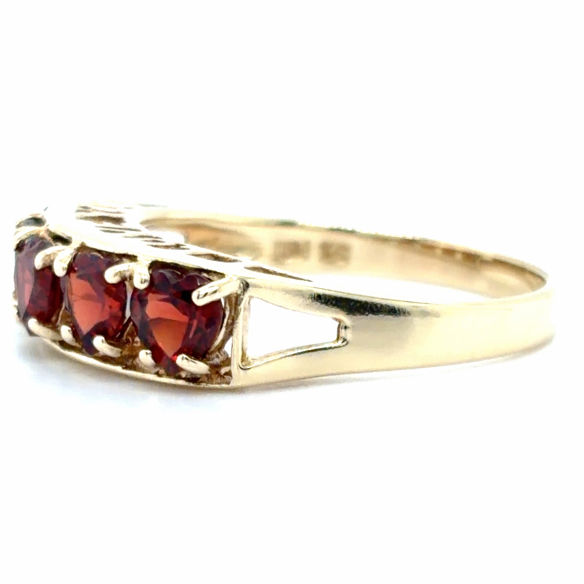 Estate Heart Shaped Garnet Band