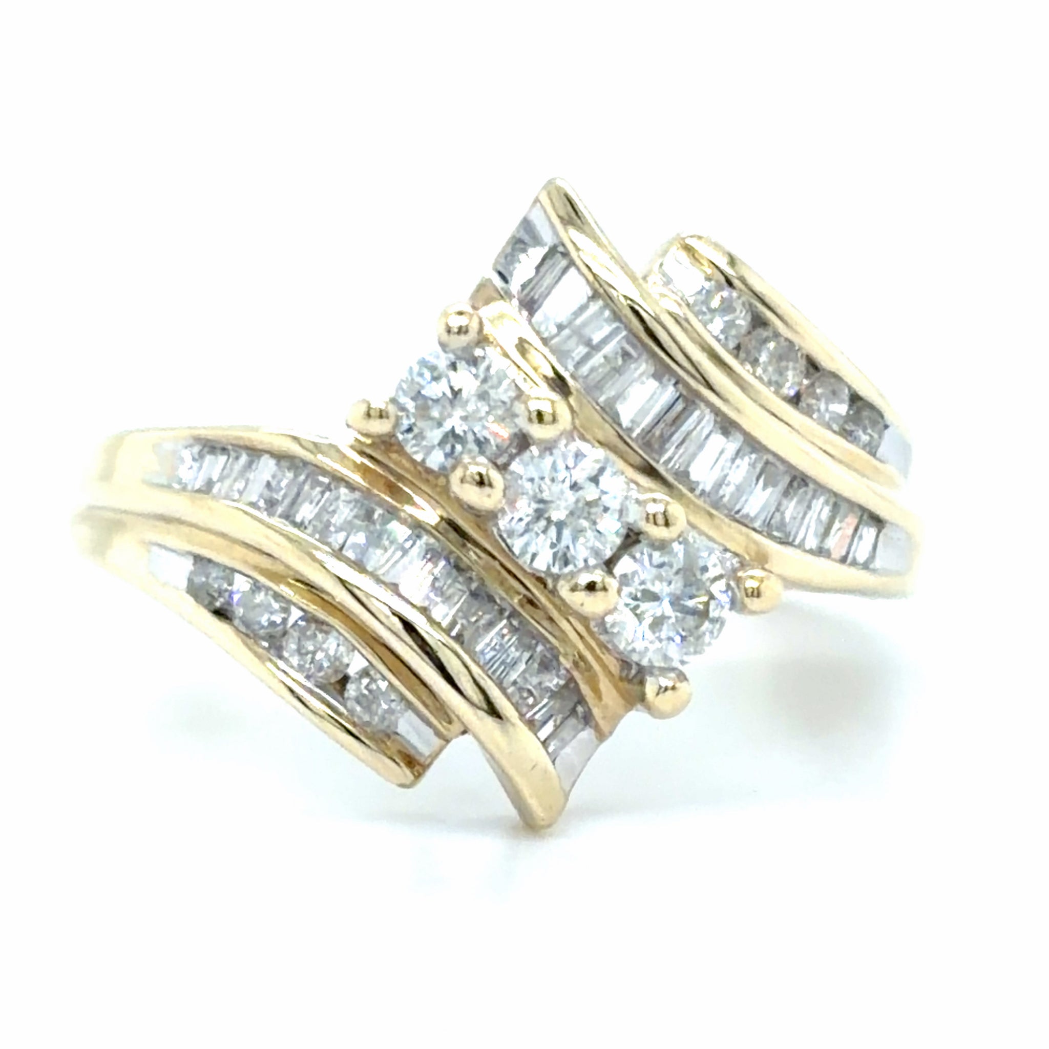 Estate 0.64cttw Diamond Bypass Ring