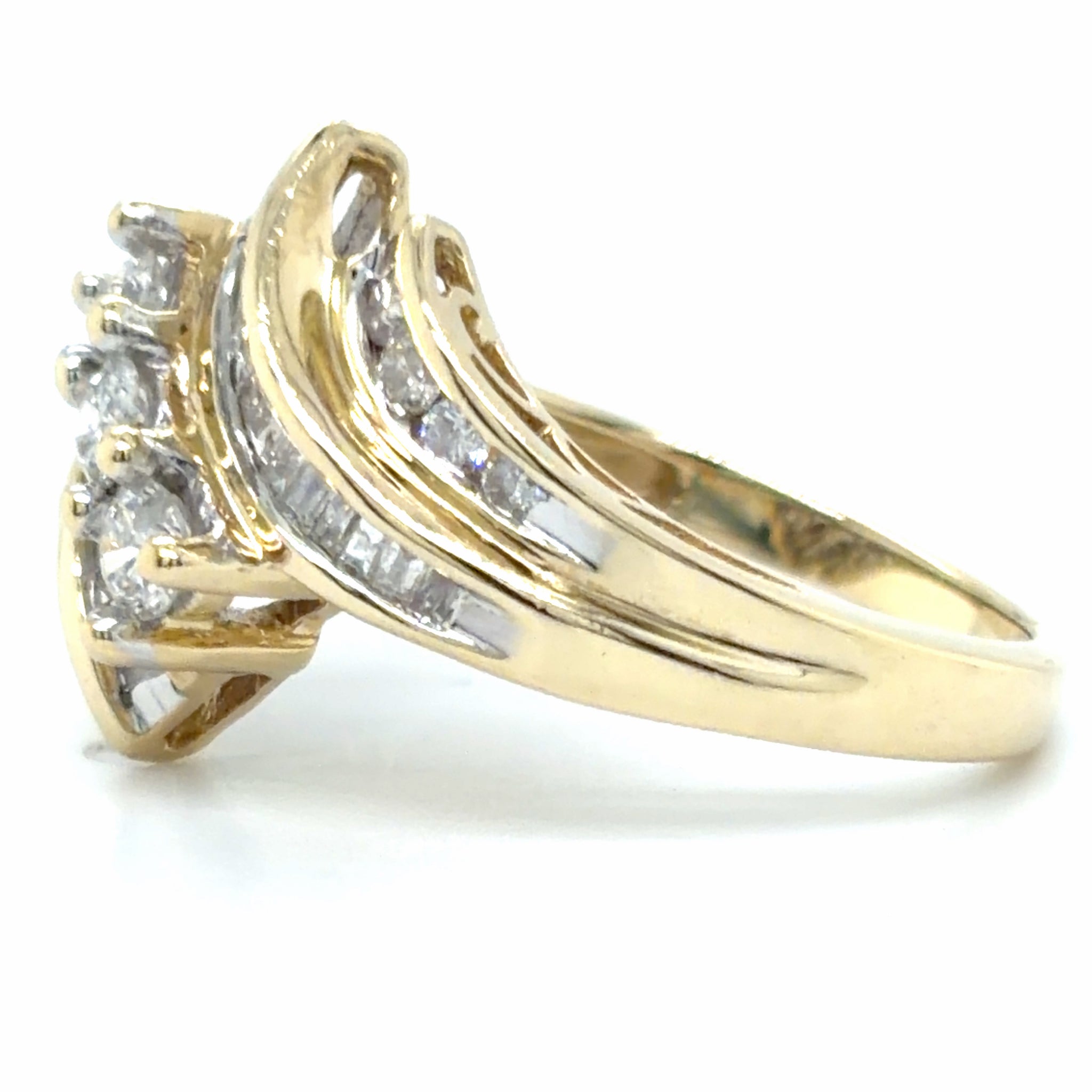 Estate 0.64cttw Diamond Bypass Ring