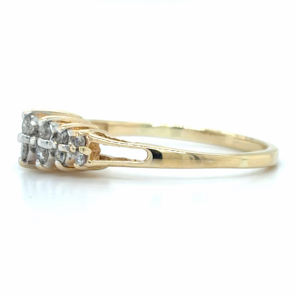 Estate 0.23cttw Diamond Rooftop Ring