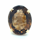 Estate Smokey Quartz Ring with Finger Mate Expandable Shank