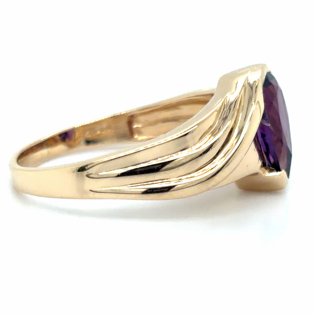 Estate Pear Shaped Amethyst Ring