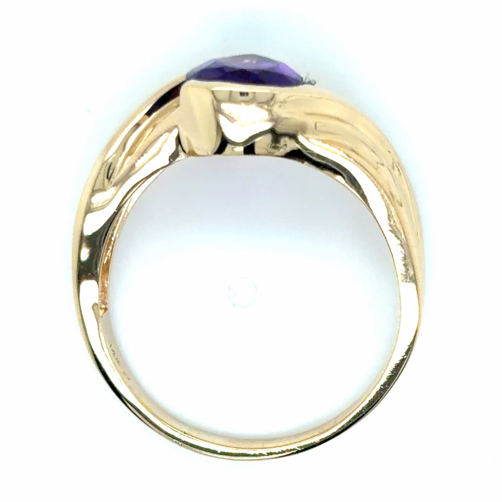 Estate Pear Shaped Amethyst Ring