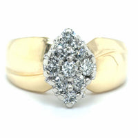 Estate Diamond Navette Cluster Ring