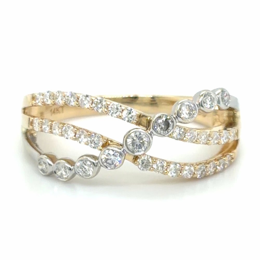Estate Two-Tone Gold 0.50cttw Diamond Ring