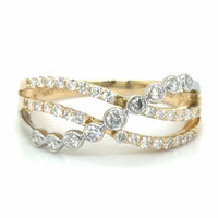 Estate Two-Tone Gold 0.50cttw Diamond Ring