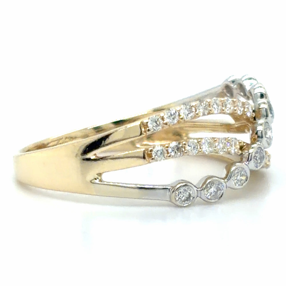 Estate Two-Tone Gold 0.50cttw Diamond Ring