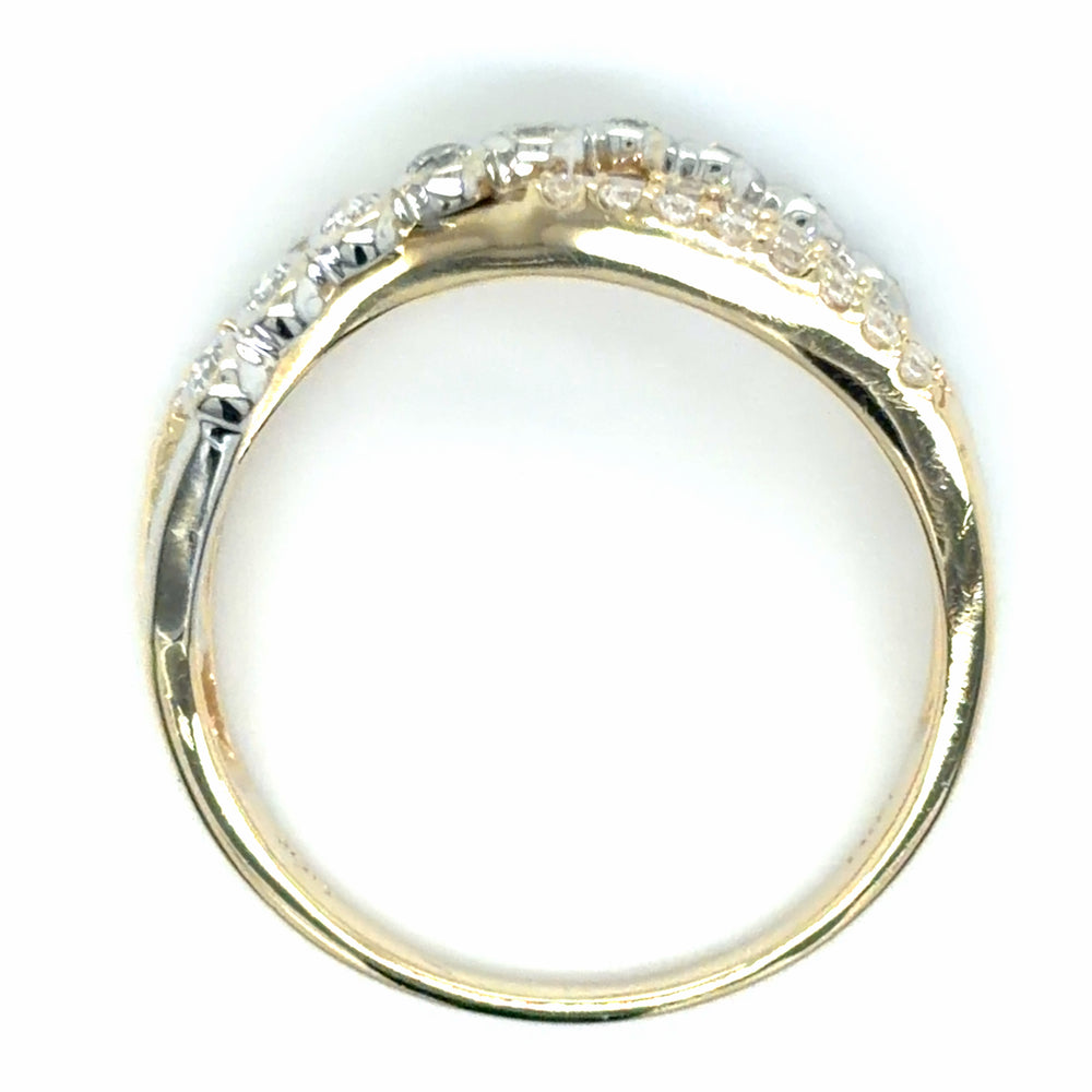 Estate Two-Tone Gold 0.50cttw Diamond Ring