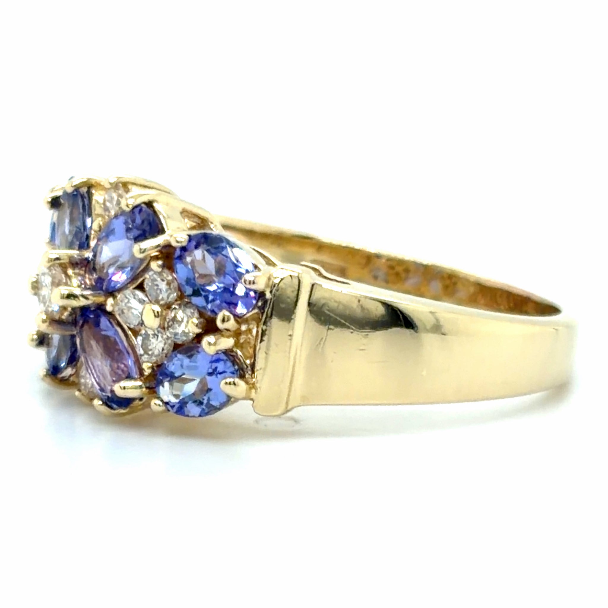 Estate Tanzanite & Diamond Fashion Ring