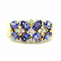 Estate Tanzanite & Diamond Fashion Ring