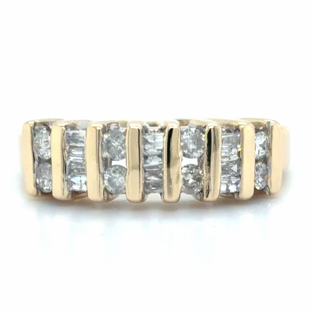 Estate 0.50cttw Diamond Bar Set Band