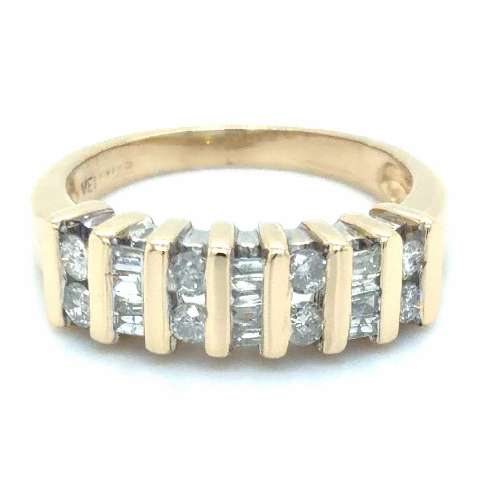 Estate 0.50cttw Diamond Bar Set Band